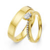 Cặp Nhẫn Cưới 14K CZ Aurora