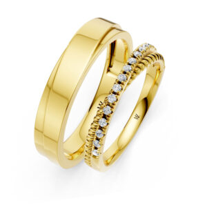 Cặp Nhẫn Cưới 14K CZ Encounter