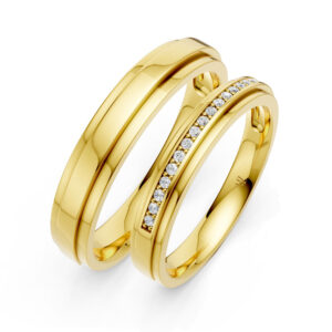 Cặp Nhẫn Cưới 10K CZ Our Fated Love