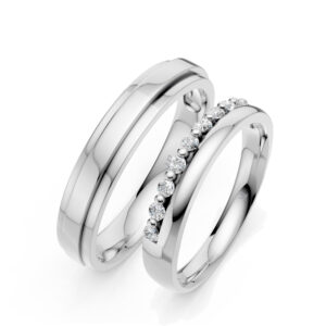 Cặp Nhẫn Cưới 14K CZ Happy Moment