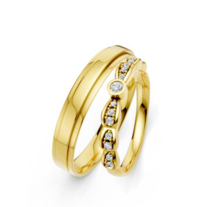 Cặp Nhẫn Cưới 10K CZ We Do-Solid Band