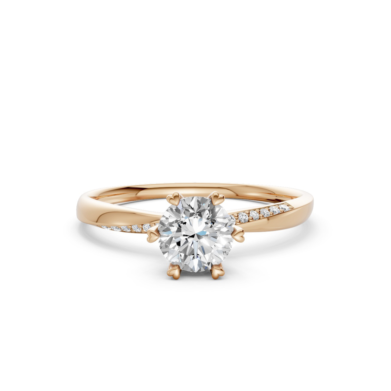 Nhẫn Cầu Hôn 10K CZ Her Name-Slim Design Nhẫn Cầu Hôn 10K CZ Her Name-Slim Design