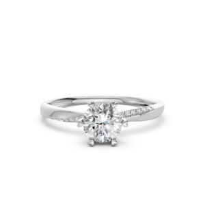 Nhẫn Cầu Hôn 10K CZ Her Name-Slim Design