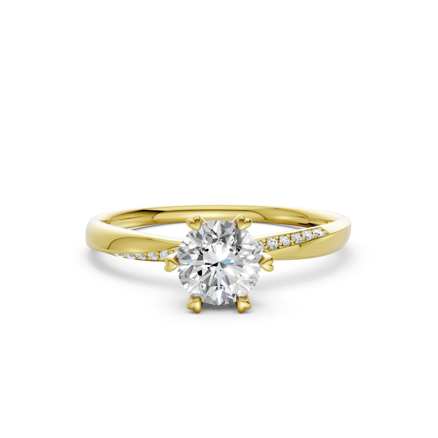 Nhẫn Cầu Hôn 10K CZ Her Name-Slim Design Nhẫn Cầu Hôn 10K CZ Her Name-Slim Design