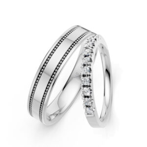 Cặp Nhẫn Cưới 14K CZ Give Me Your Hands