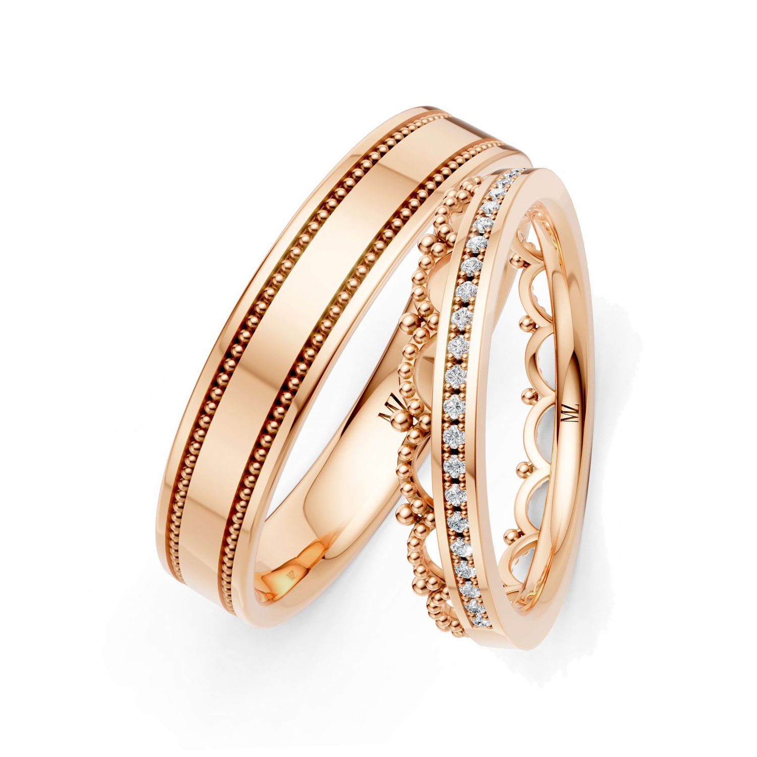 JDR1758-M-R16135-KR Cặp Nhẫn Cưới 14K CZ Jack's Promise