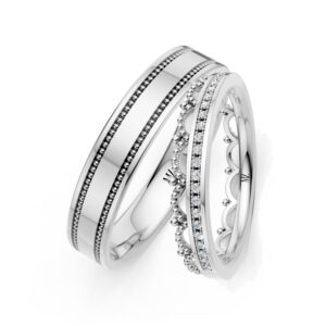 Cặp Nhẫn Cưới 14K CZ Jack's Promise