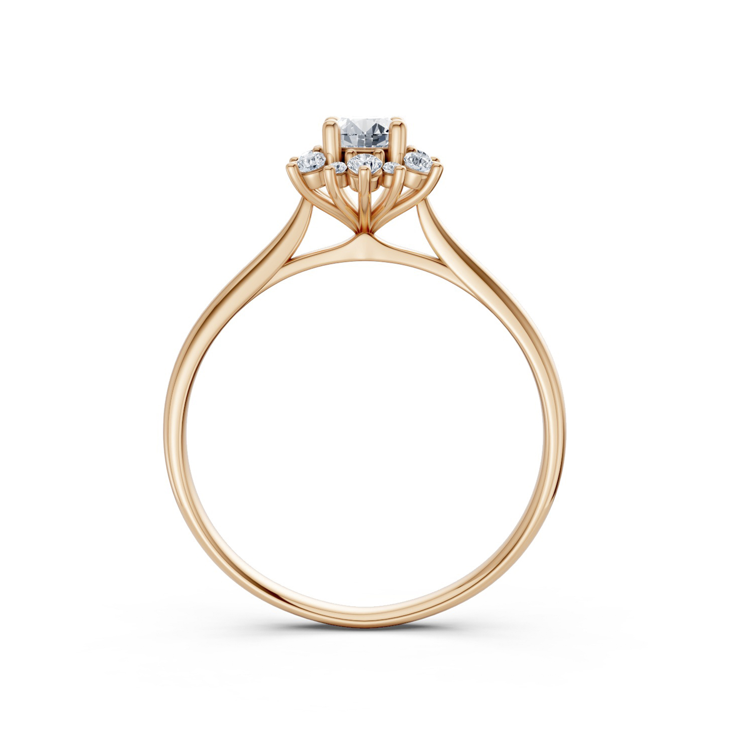 Nhẫn Cầu Hôn 10K CZ Eternal Love-Slim Design Nhẫn Cầu Hôn 10K CZ Eternal Love-Slim Design