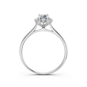 Nhẫn Cầu Hôn 10K CZ Eternal Love-Slim Design