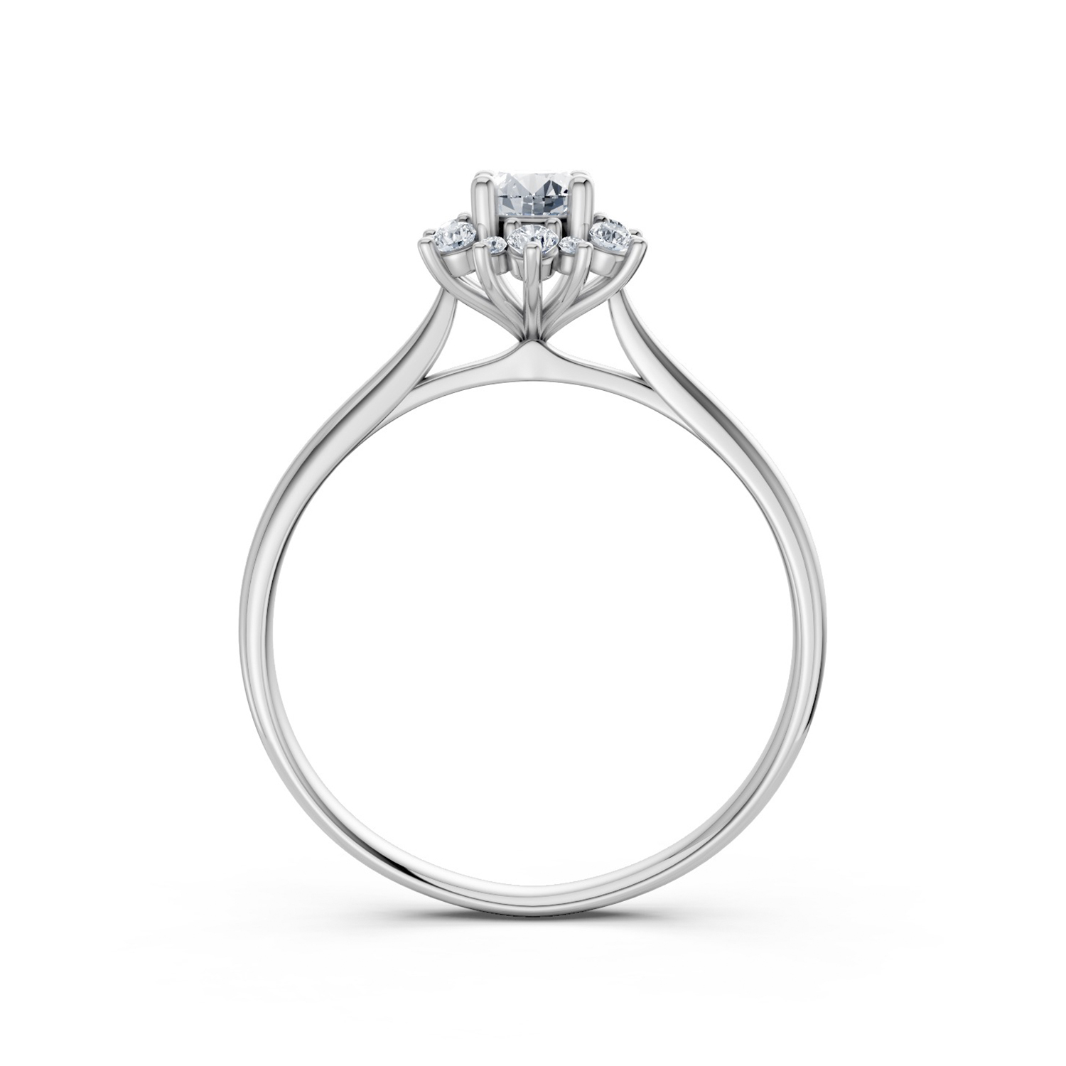 Nhẫn Cầu Hôn 10K CZ Eternal Love-Slim Design Nhẫn Cầu Hôn 10K CZ Eternal Love-Slim Design