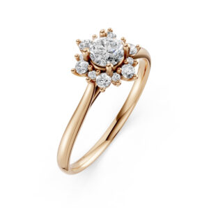 Nhẫn Cầu Hôn 10K CZ Eternal Love-Slim Design