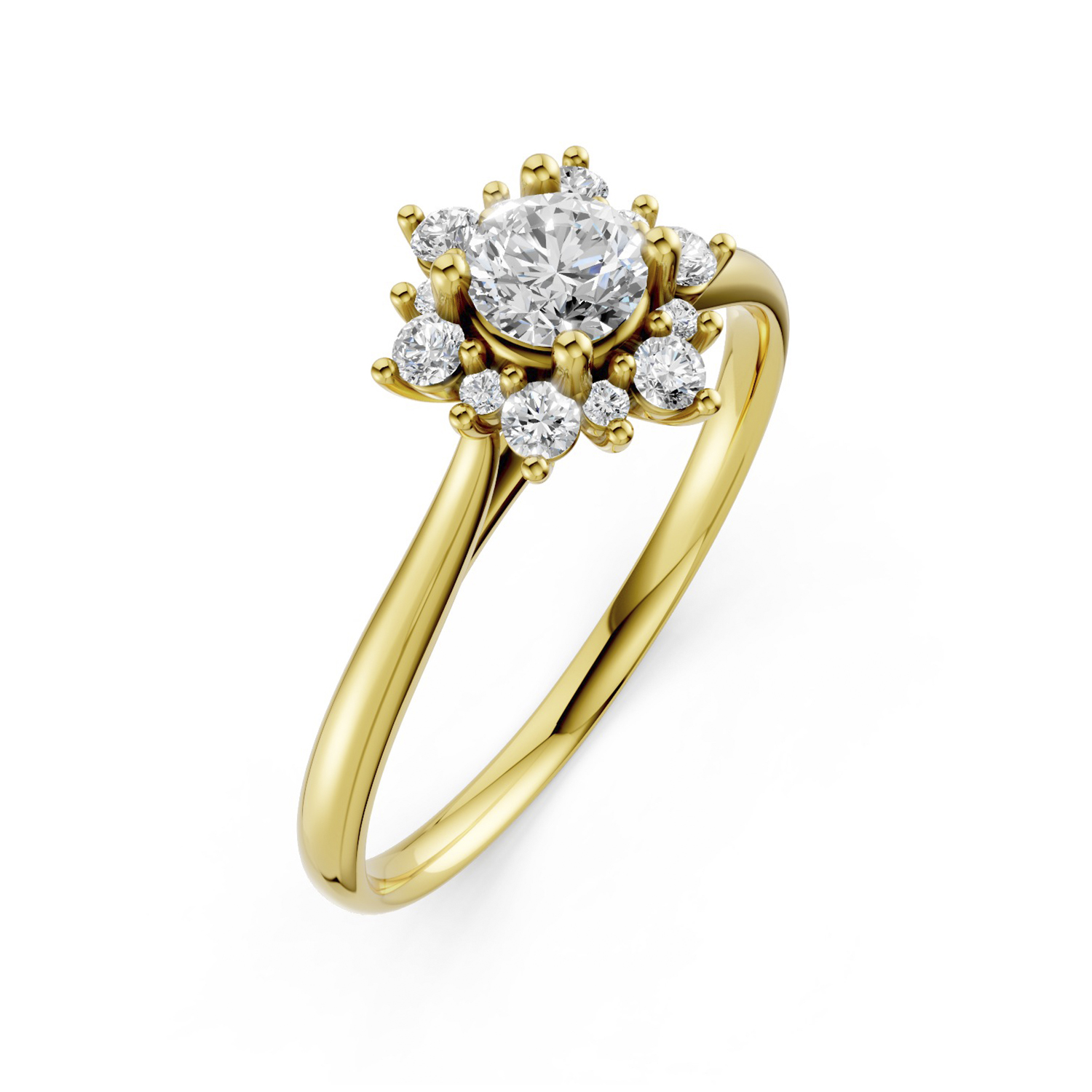 Nhẫn Cầu Hôn 10K CZ Eternal Love-Slim Design Nhẫn Cầu Hôn 10K CZ Eternal Love-Slim Design