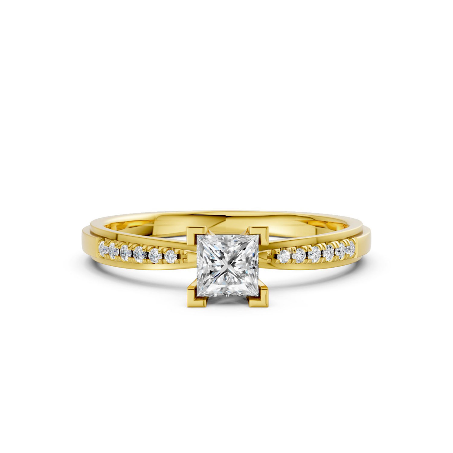 Nhẫn Cầu Hôn 10K CZ Love Confession Nhẫn Cầu Hôn 10K CZ Love Confession