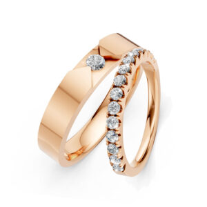 Cặp Nhẫn Cưới 10K CZ Star Light