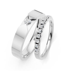 Cặp Nhẫn Cưới 14K CZ Adam's Promise