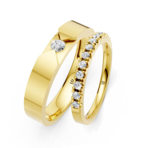 Cặp Nhẫn Cưới 14K CZ Adam's Promise
