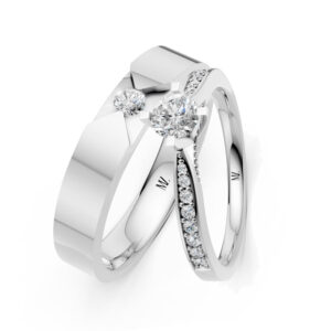 Cặp Nhẫn Cưới 14K CZ My Only Sunshine