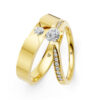 Cặp Nhẫn Cưới 14K CZ My Only Sunshine