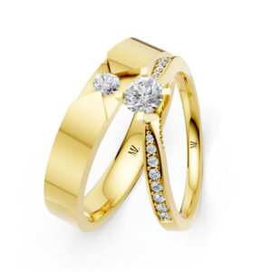Cặp Nhẫn Cưới 14K CZ My Only Sunshine