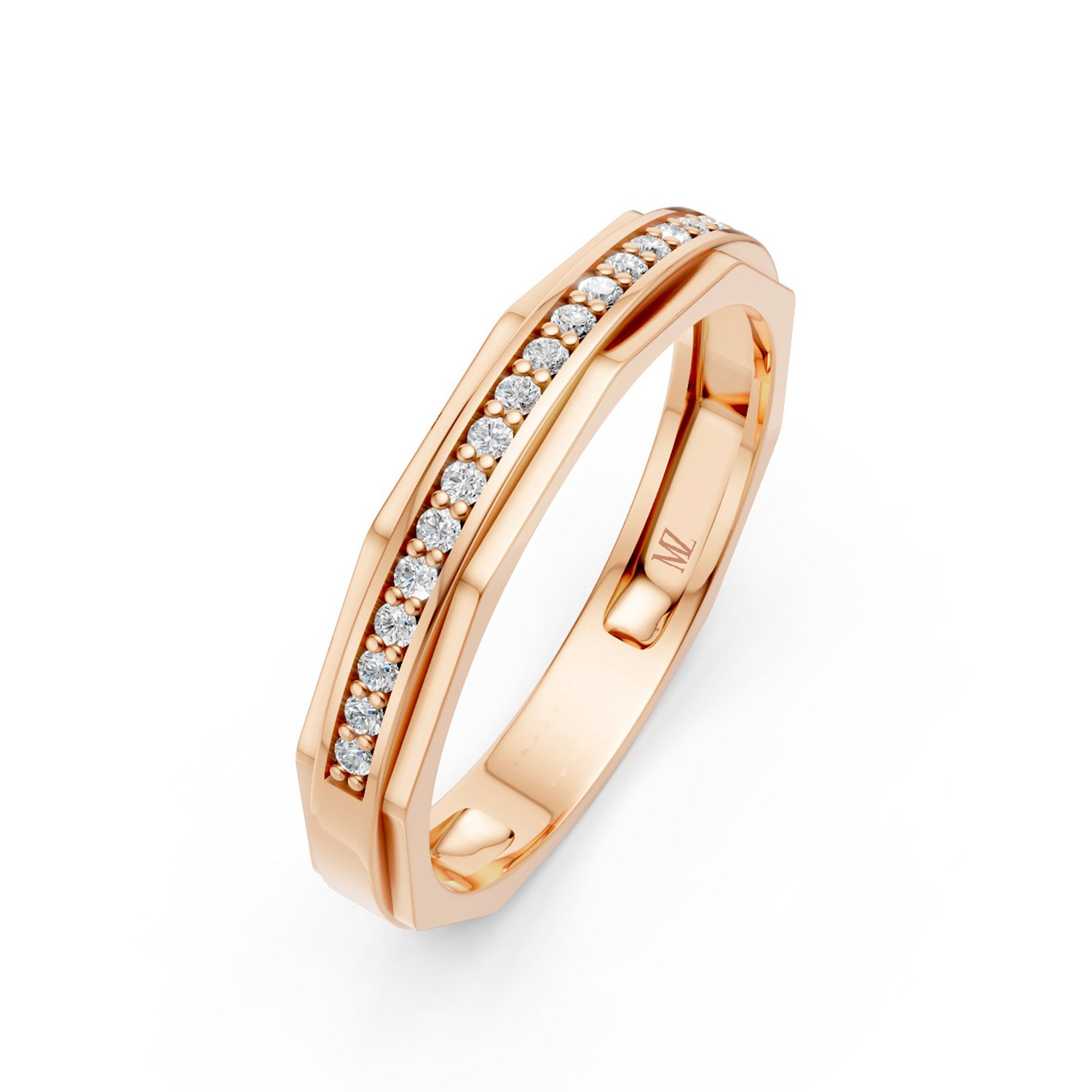 JDR1824-L-P-KR Nhẫn Cưới Nữ 14K CZ Big Love