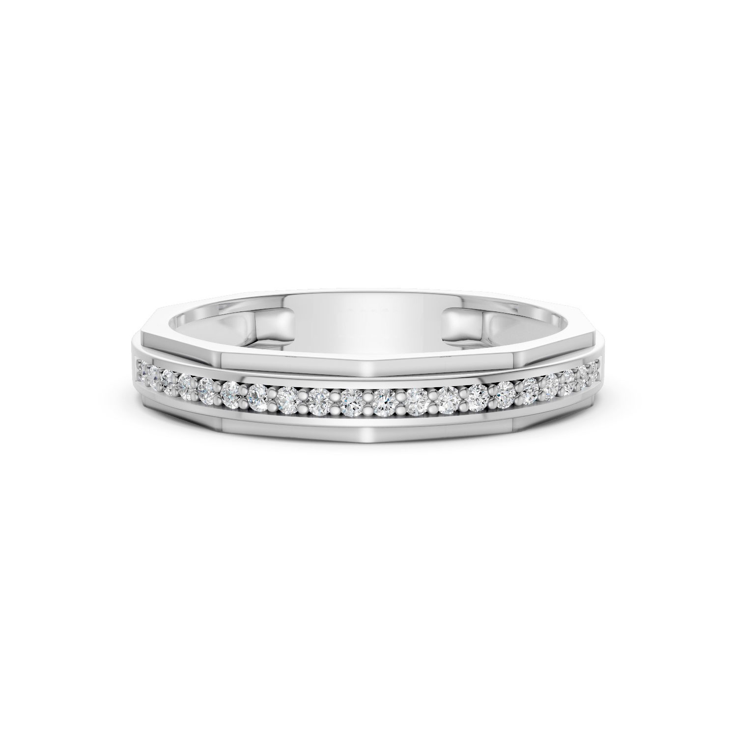 JDR1824-L-T-KW Nhẫn Cưới Nữ 14K CZ Big Love