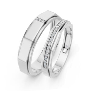 Cặp Nhẫn Cưới 14K CZ Big Love