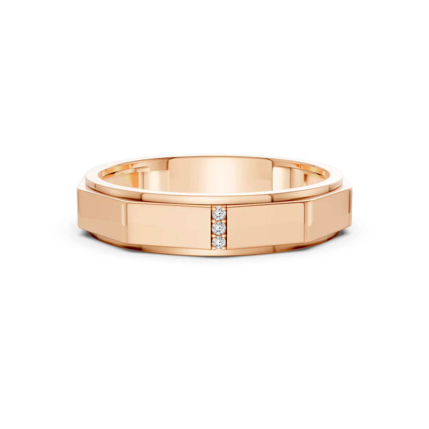 JDR1824-M-T-KR Nhẫn Cưới Nam 10K CZ Big Love
