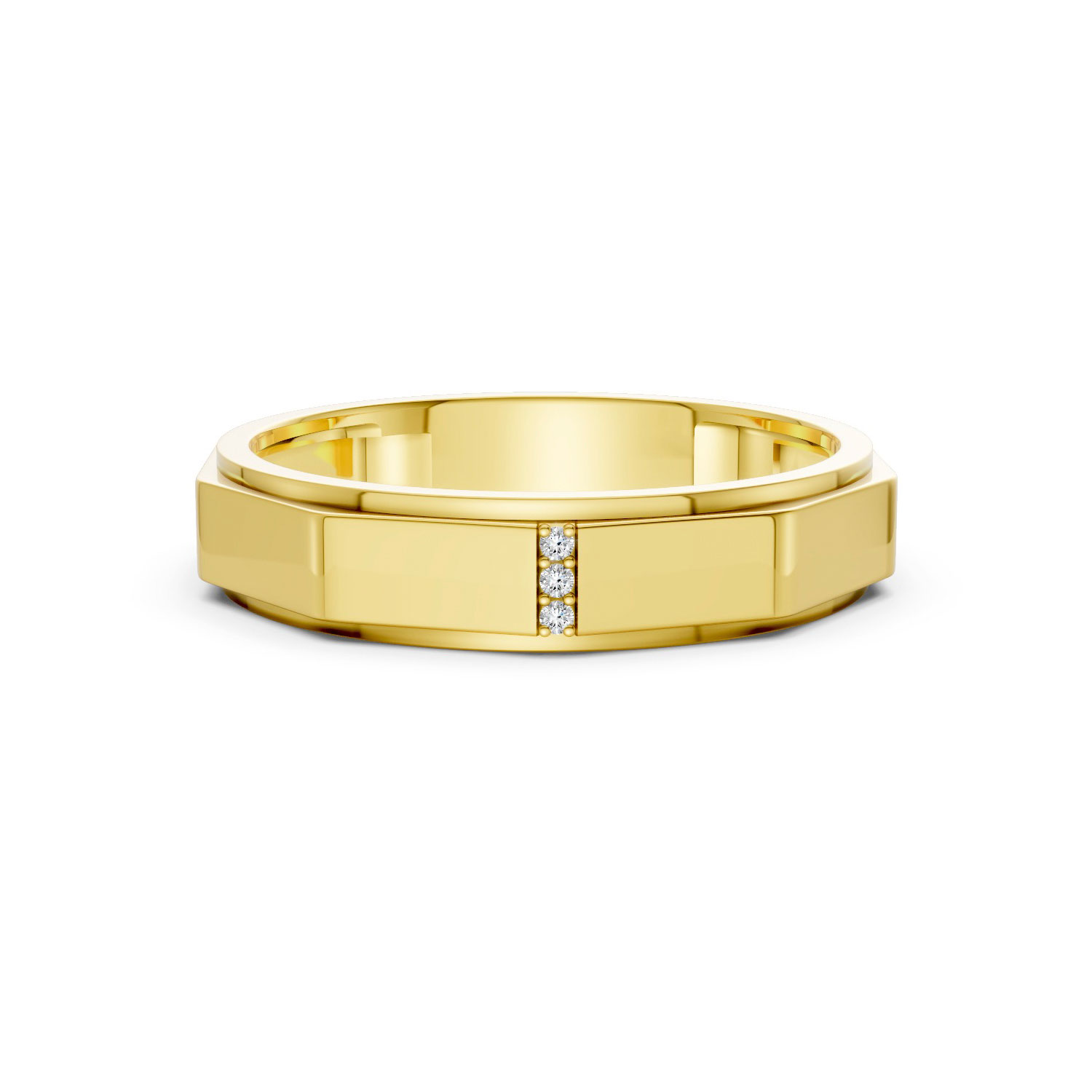 JDR1824-M-T-KY Nhẫn Cưới Nam 10K CZ Big Love