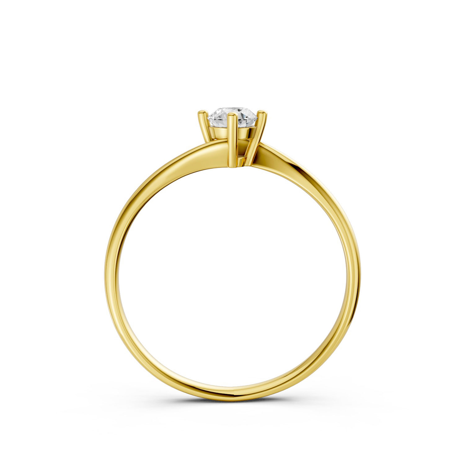 Nhẫn Cầu Hôn 14K Kim Cương Sunflower-Slim Design Nhẫn Cầu Hôn 14K Kim Cương Sunflower-Slim Design