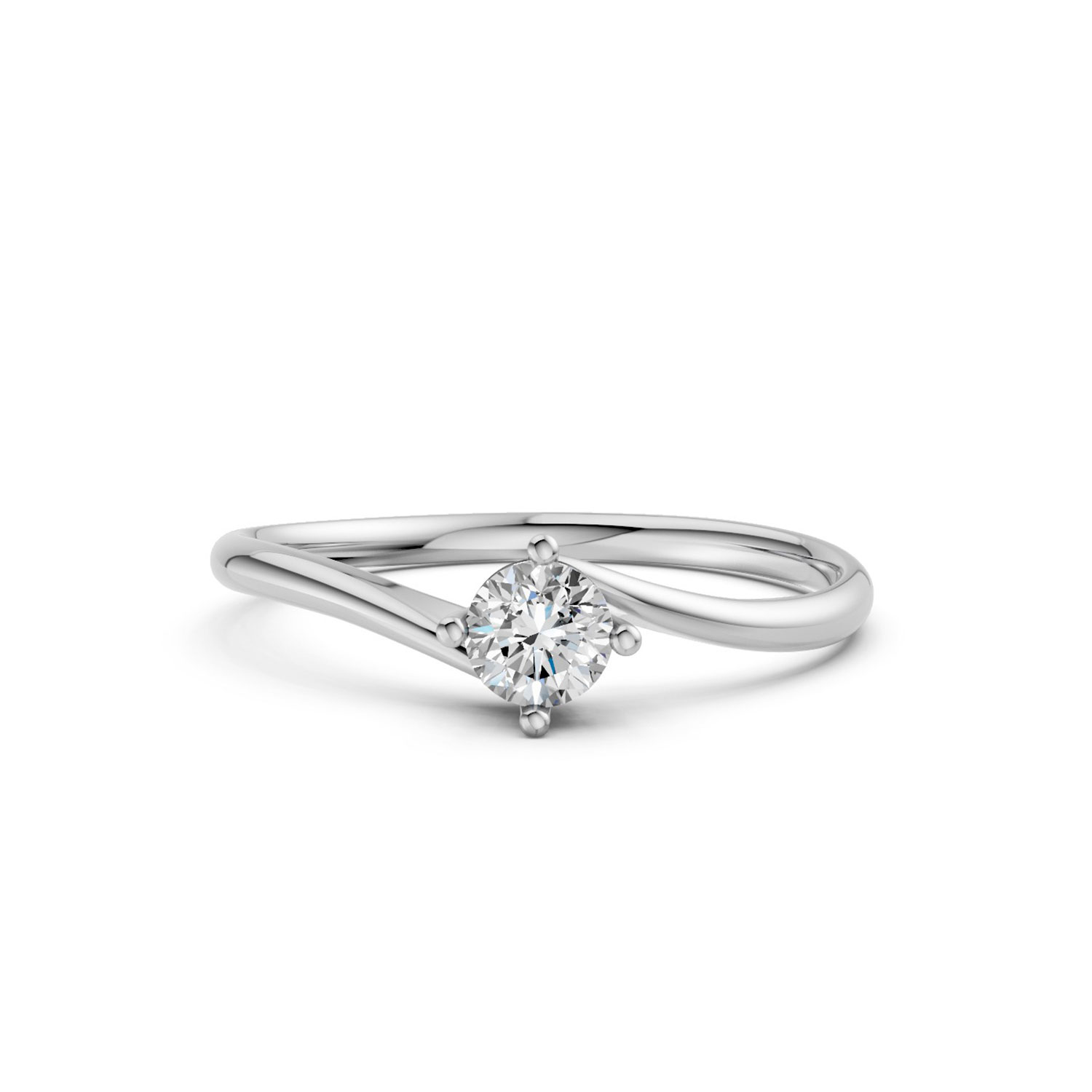 Nhẫn Cầu Hôn 14K Kim Cương Sunflower-Slim Design Nhẫn Cầu Hôn 14K Kim Cương Sunflower-Slim Design