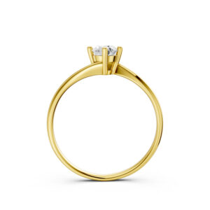 Nhẫn Cầu Hôn 14K Kim Cương Lab-grown Sunflower-Slim Design