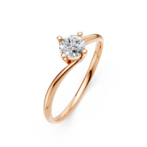 Nhẫn Cầu Hôn 14K Kim Cương Lab-grown Sunflower-Slim Design