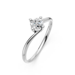 Nhẫn Cầu Hôn 14K Kim Cương Lab-grown Sunflower-Slim Design