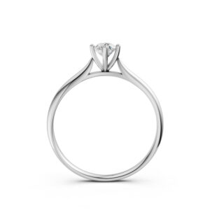 Nhẫn Cầu Hôn 14K Kim Cương Conifer Forest-Slim Design