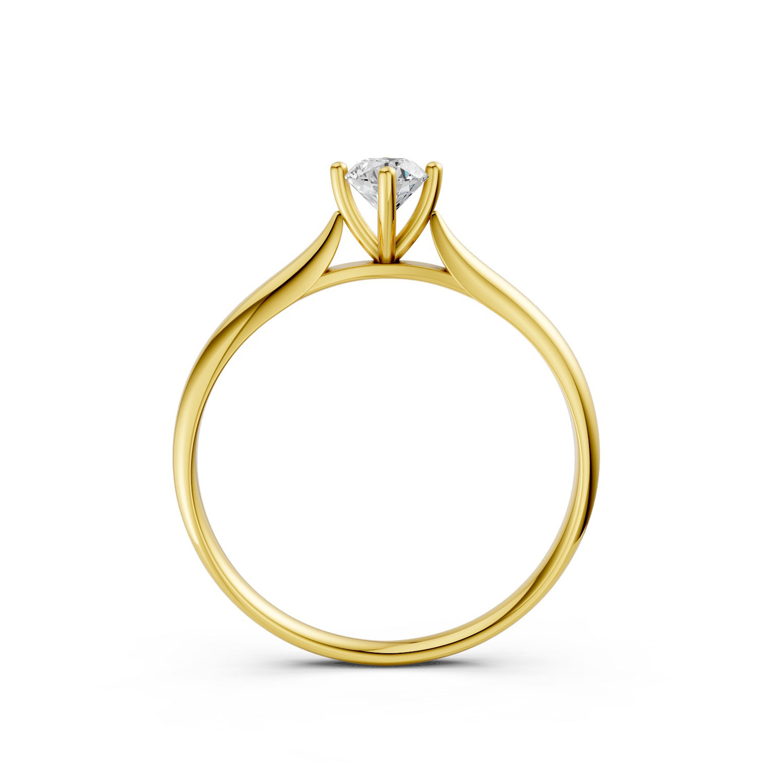 Nhẫn Cầu Hôn 14K Kim Cương Conifer Forest-Slim Design Nhẫn Cầu Hôn 14K Kim Cương Conifer Forest-Slim Design