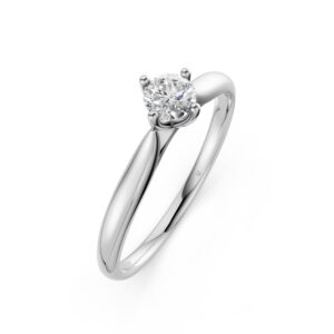 Nhẫn Cầu Hôn 14K Kim Cương Conifer Forest-Slim Design