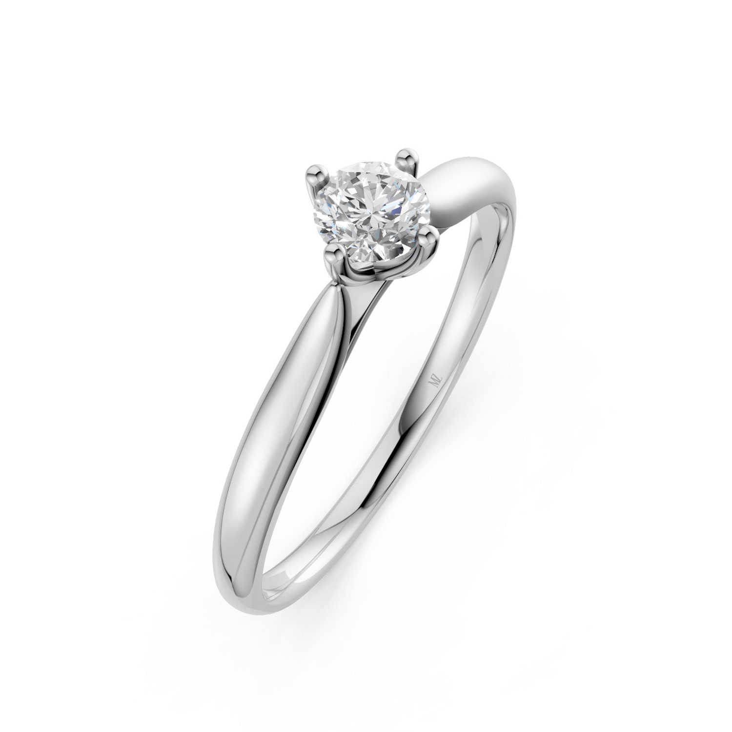 Nhẫn Cầu Hôn 14K Kim Cương Conifer Forest-Slim Design Nhẫn Cầu Hôn 14K Kim Cương Conifer Forest-Slim Design