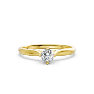 Nhẫn Cầu Hôn 14K Kim Cương Conifer Forest-Slim Design