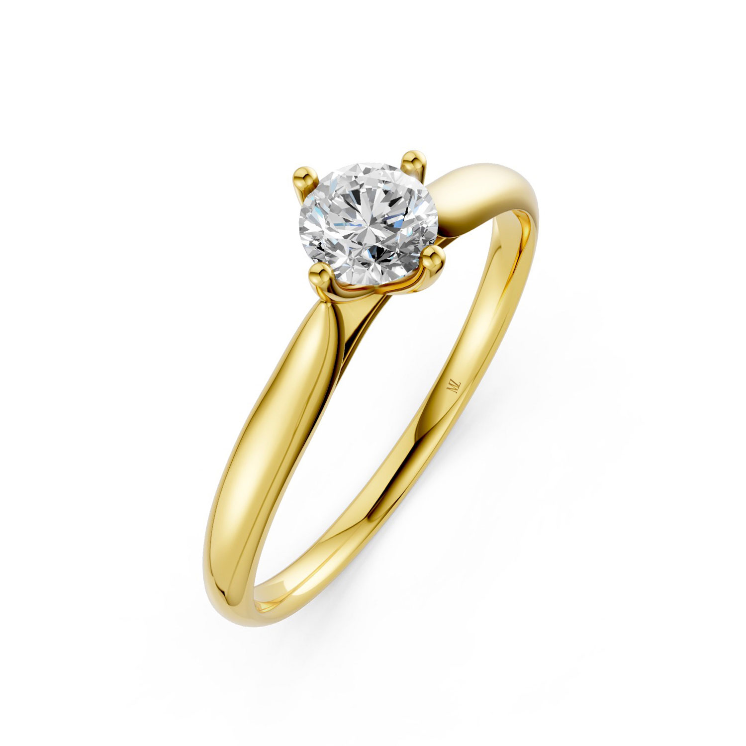 Nhẫn Cầu Hôn 14K Kim Cương Lab-grown Conifer Forest-Slim Design Nhẫn Cầu Hôn 14K Kim Cương Lab-grown Conifer Forest-Slim Design