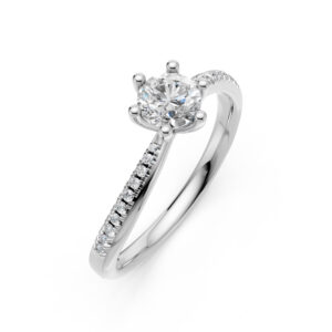Nhẫn Cầu Hôn 10K CZ Beautiful Sunrise