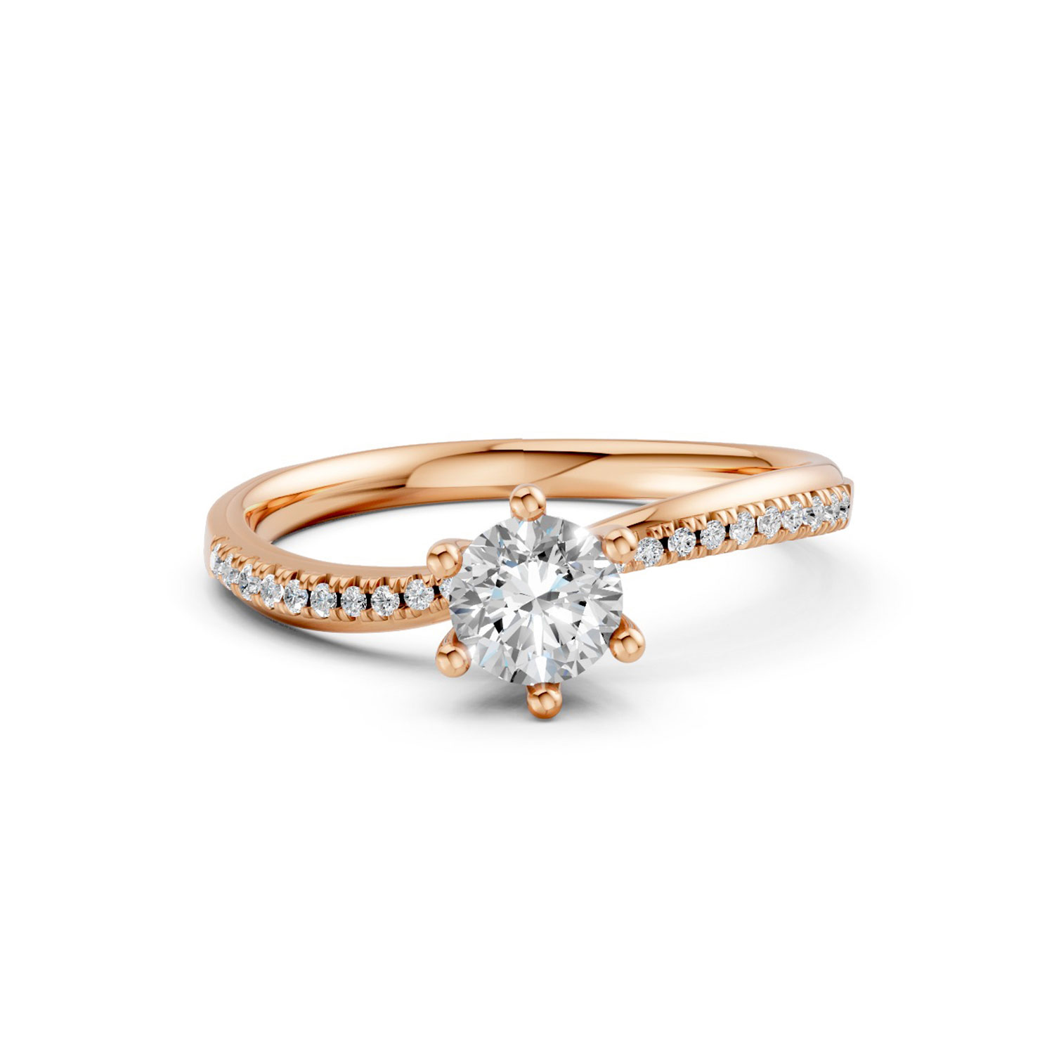 Nhẫn Cầu Hôn 10K CZ Beautiful Sunrise Nhẫn Cầu Hôn 10K CZ Beautiful Sunrise