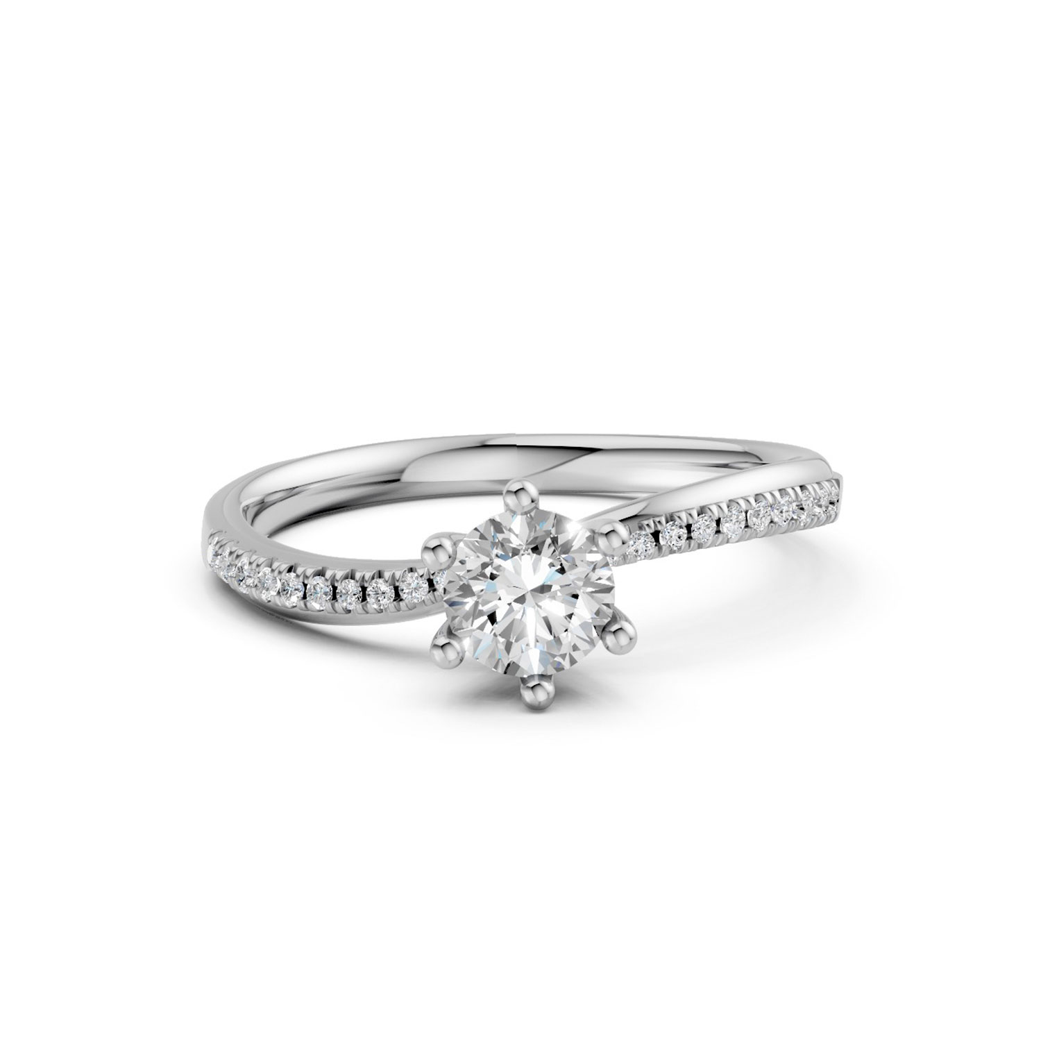 Nhẫn Cầu Hôn 10K CZ Beautiful Sunrise Nhẫn Cầu Hôn 10K CZ Beautiful Sunrise