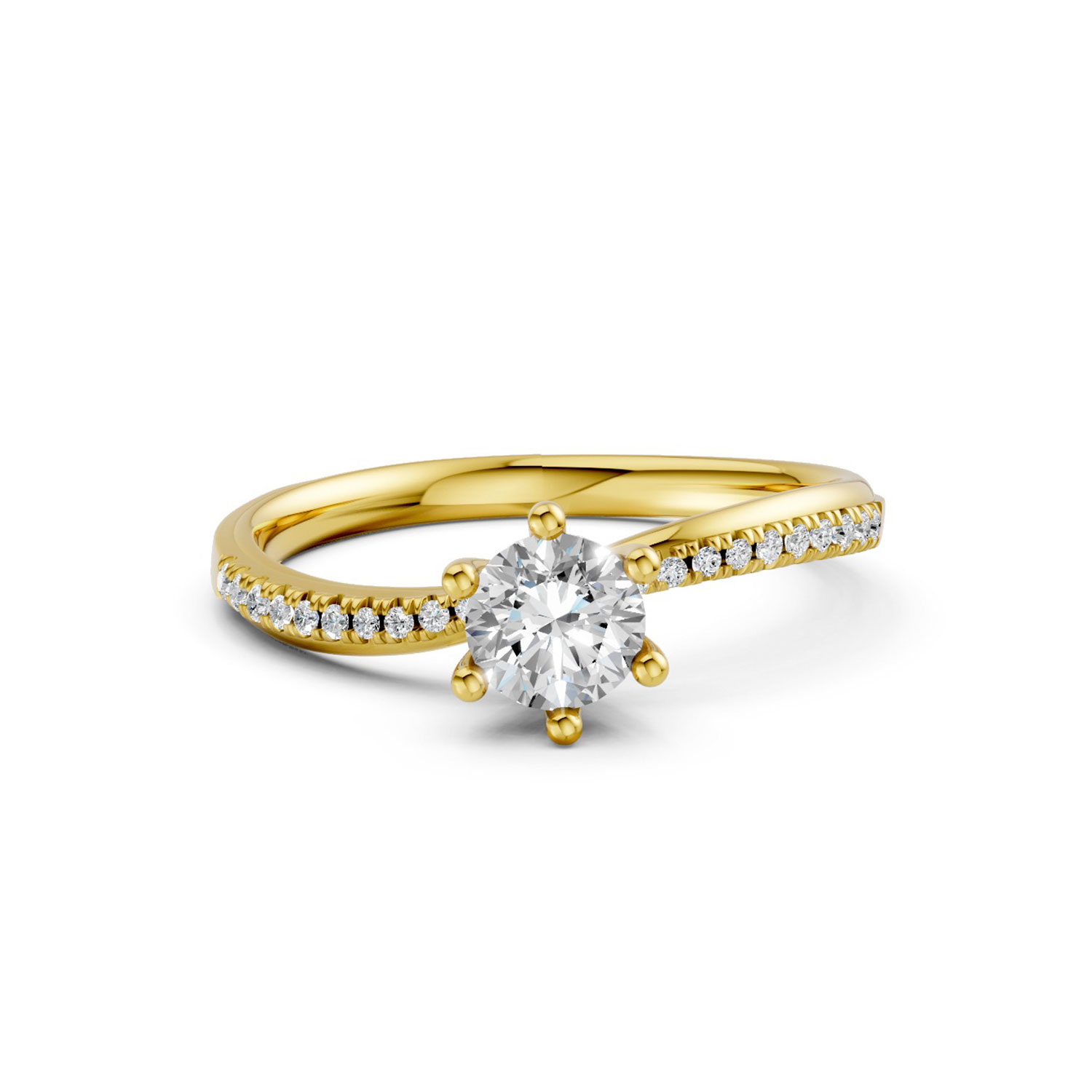 Nhẫn Cầu Hôn 10K CZ Beautiful Sunrise Nhẫn Cầu Hôn 10K CZ Beautiful Sunrise