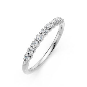 Nhẫn Cưới Nữ 10K CZ Parker - Slim Design(Solid Band)