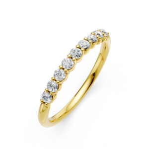 Nhẫn Cưới Nữ 10K CZ Parker - Slim Design(Solid Band)
