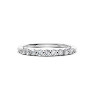 Nhẫn Cưới Nữ 10K CZ Parker - Slim Design(Solid Band)