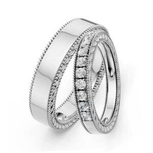 Cặp Nhẫn Cưới 10K CZ My Entire World