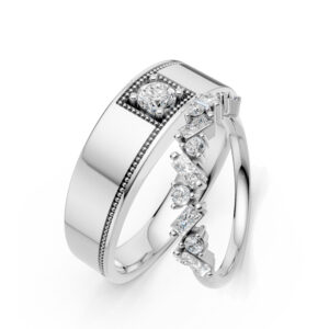 Cặp Nhẫn Cưới 14K CZ Tender Love