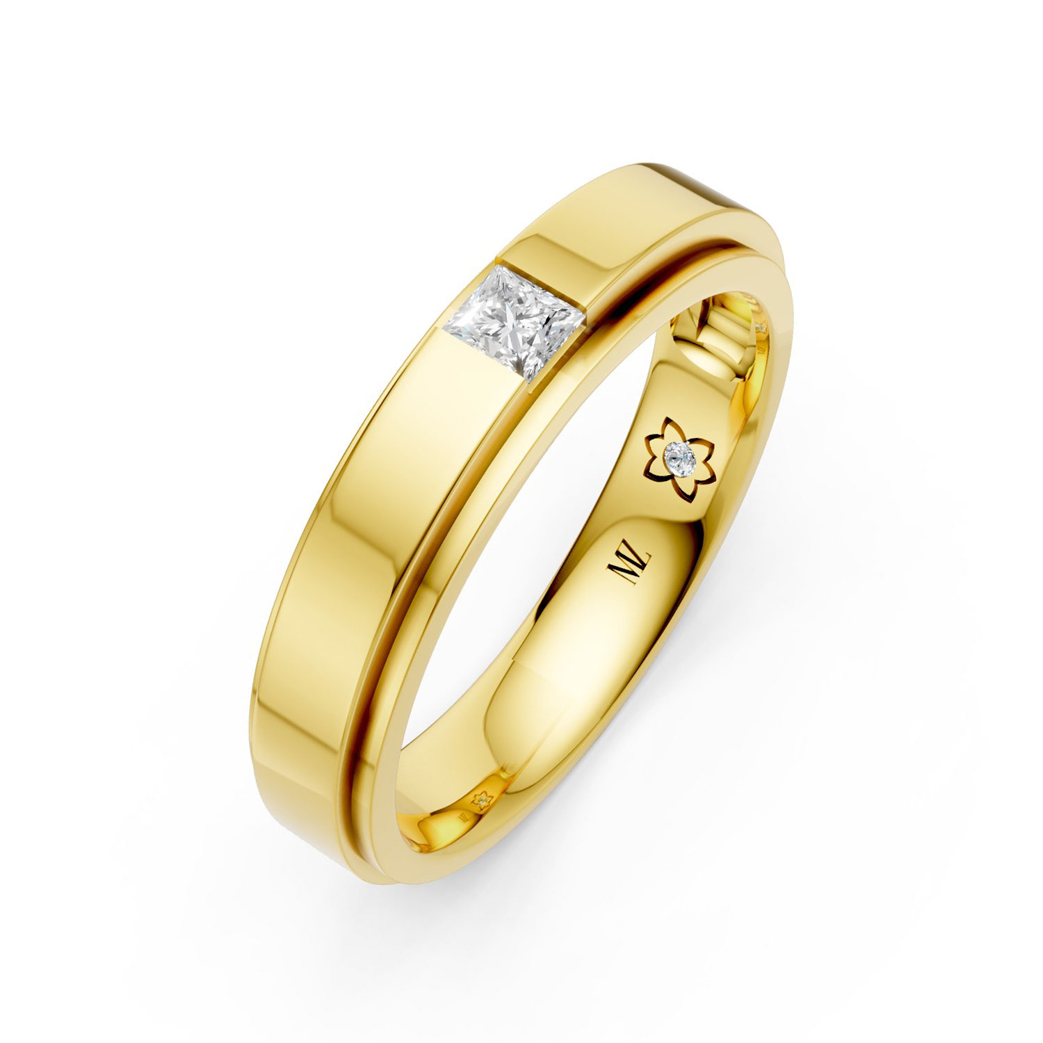JDR2078-L-P-KY Nhẫn Cưới Nữ 14K Kim Cương Cherish Every Moment Together