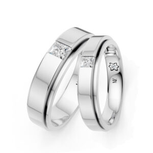 Cặp Nhẫn Cưới 18K Kim Cương Cherish Every Moment Together